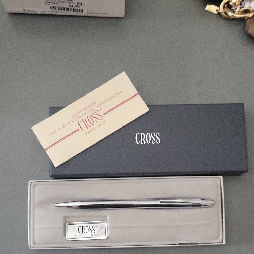 Cross Silver Pen with Box Beautiful Unisex